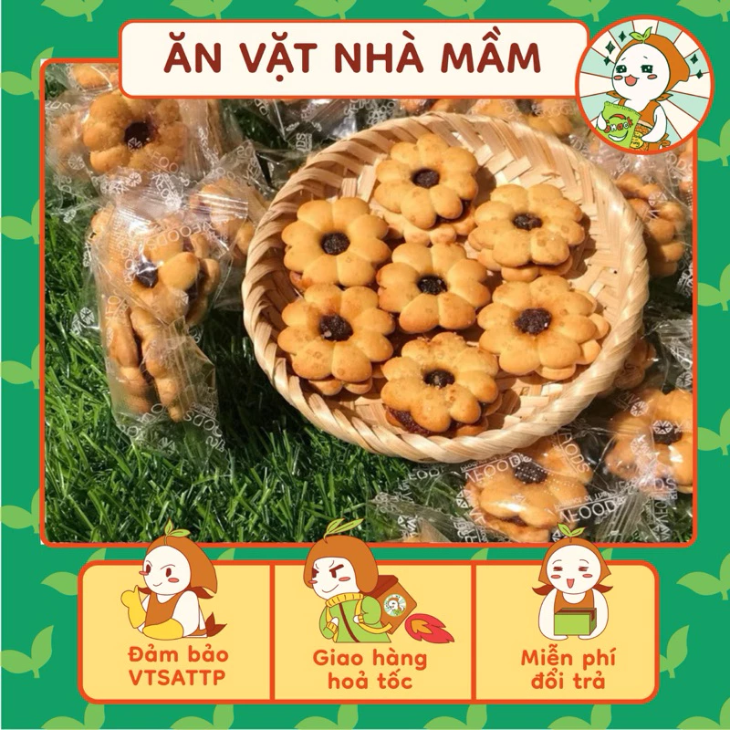 Bánh Quy Bông Mai Nhân Mứt Khóm Thái Lan 500g - Xốp Mềm, Vị Chua Ngọt Hấp Dẫn