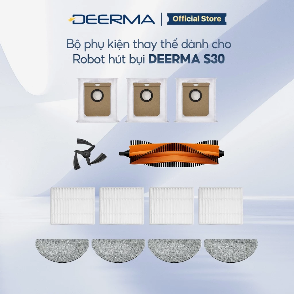 Bộ Phụ Kiện Thay Thế Chính Hãng Cho Robot Hút Bụi Deerma S30 - Tối Ưu Hiệu Suất