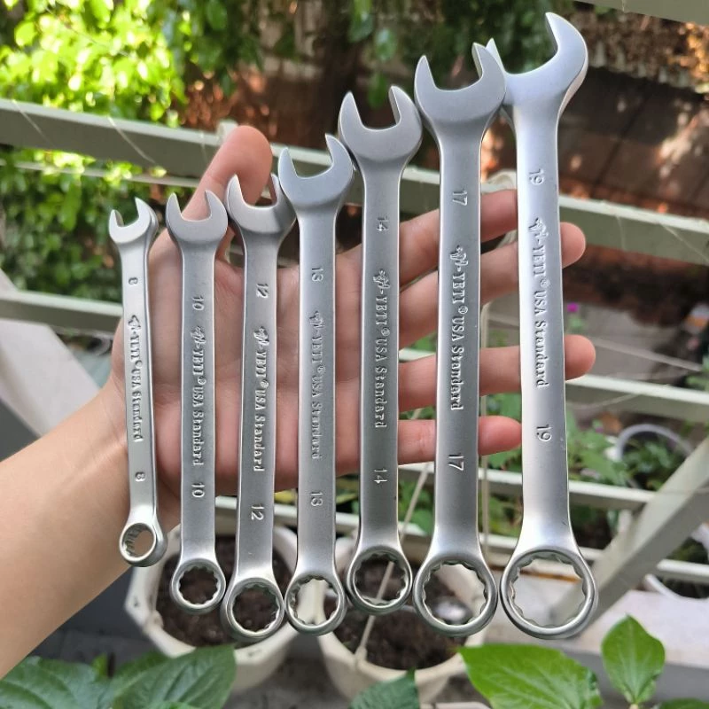 Combo 7 Cờ Lê 8-19mm Thép Vanadium - Bộ Dụng Cụ Sửa Chữa Gia Đình Chắc Tay
