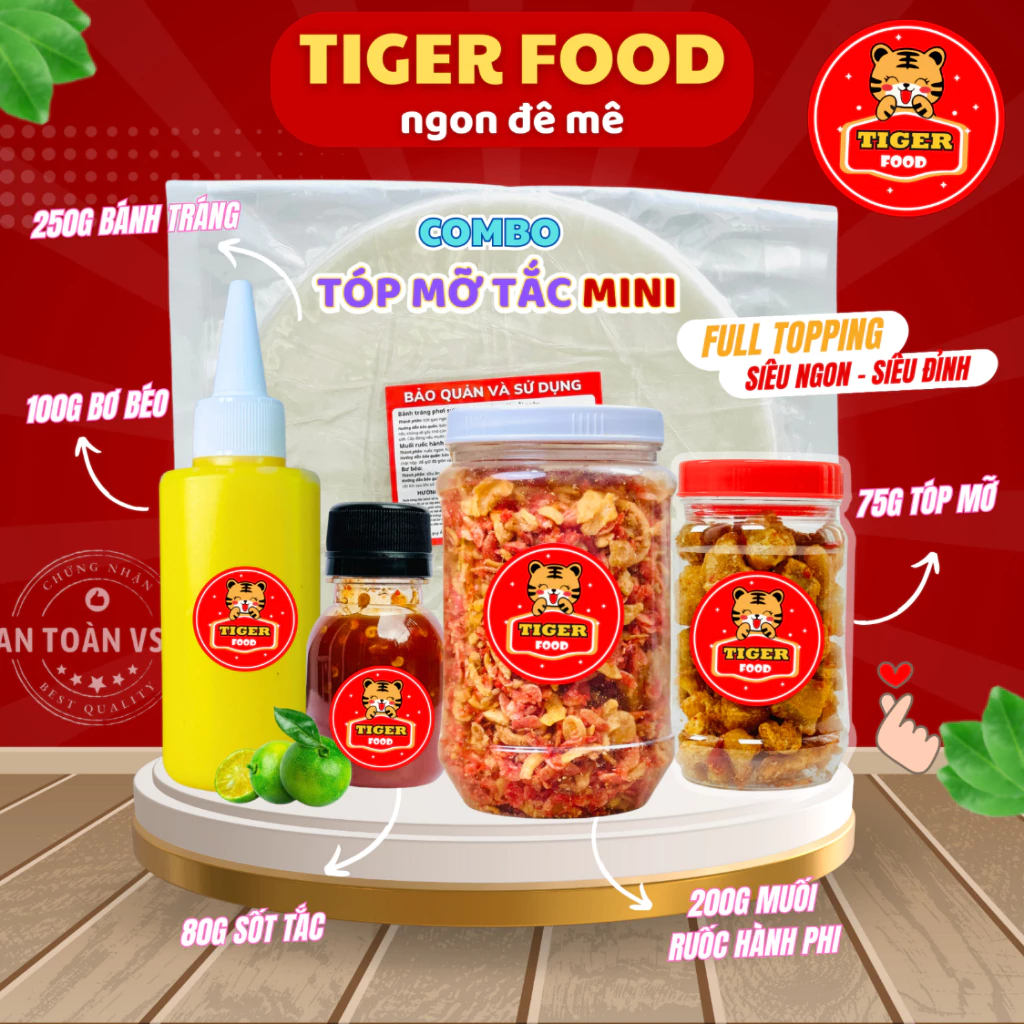 Combo Bánh Tráng Phơi Sương Dẻo + Sốt Tắc + Muối Tôm Hành Phi + Bơ Béo - Ăn Vặt Siêu Ngon