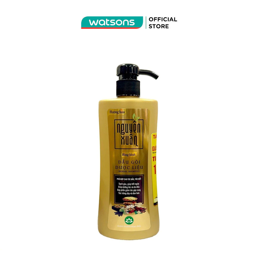Dầu Gội Dược Liệu Nguyên Xuân 450ml - Giảm Dầu Bết, Tóc Bồng Bềnh Tự Nhiên