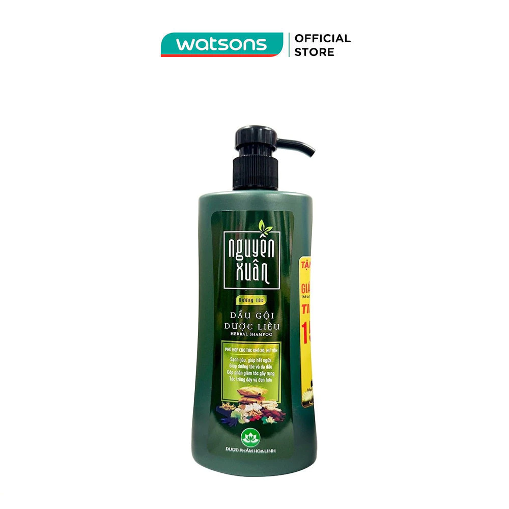 Dầu Gội Dược Liệu Nguyên Xuân 450ml - Phục Hồi Tóc Hư Tổn, Giảm Rụng Từ Bồ Kết, Hà Thủ Ô