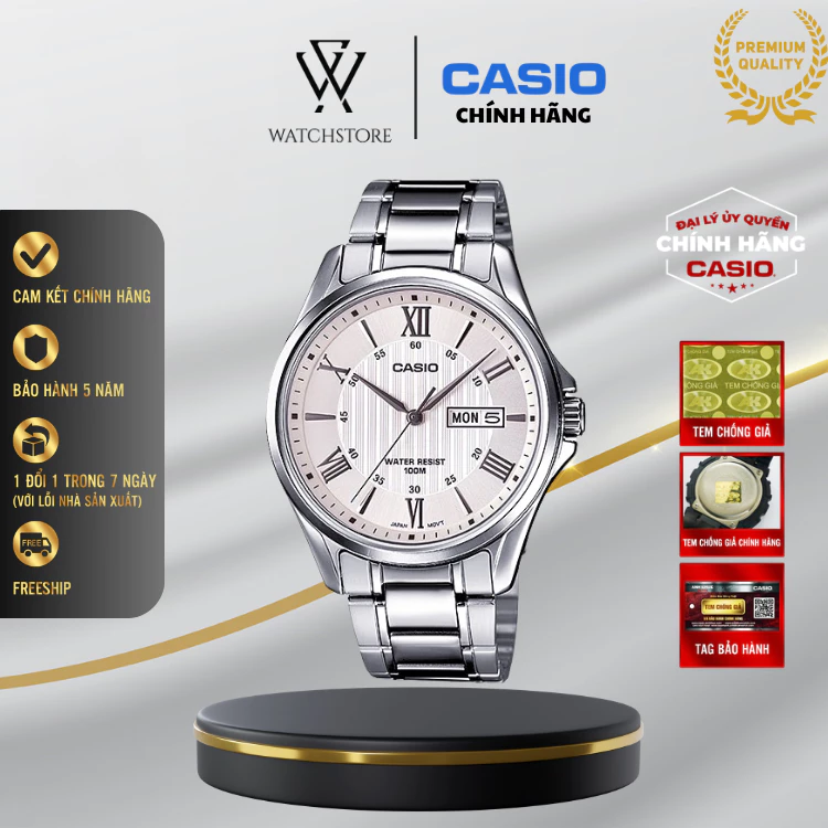 Đồng Hồ Nam Casio MTP-1384D-7AVDF Dây Kim Loại Chính Hãng - Thiết Kế Thanh Lịch