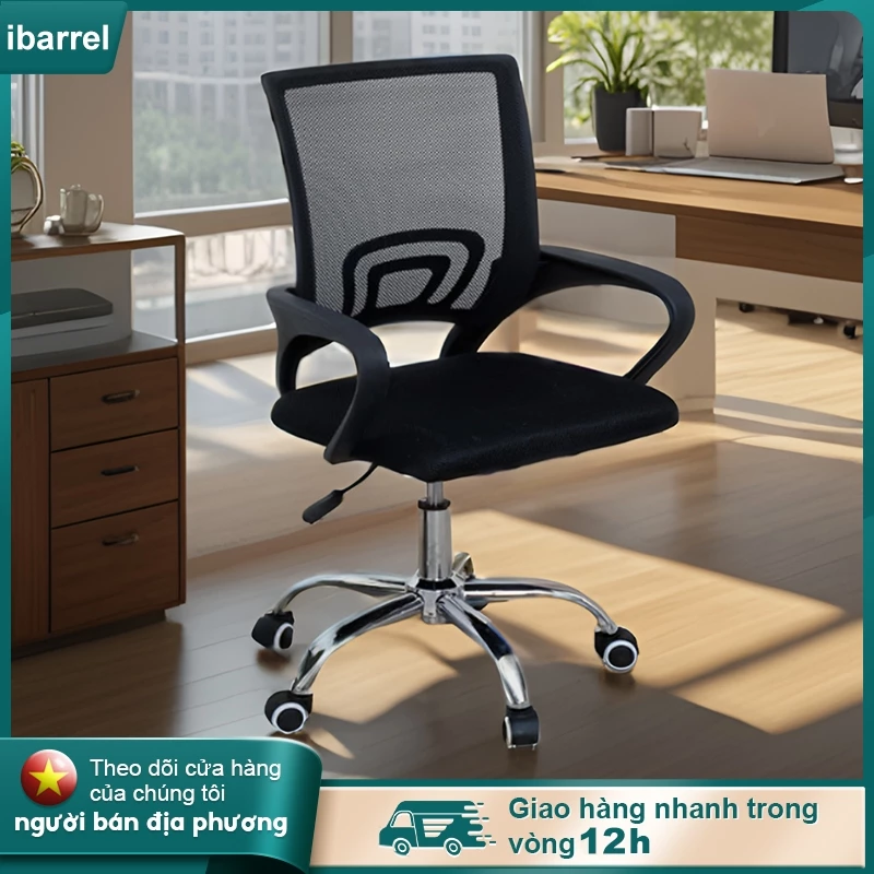 Ghế Văn Phòng ibarrel - Đệm Cao Su Latex, Lưới Thoáng Khí, Nâng Hạ Linh Hoạt
