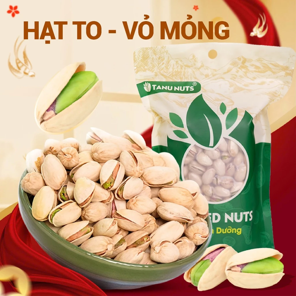 Hạt Dẻ Cười Rang Muối TANU NUTS 500g - Không Tẩy Trắng, Giòn Bùi Tự Nhiên
