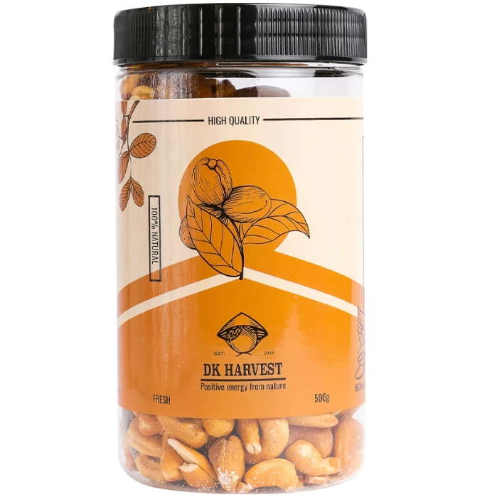 Hạt Điều Rang Mộc Bình Phước DK Harvest 250g/500g - Giòn Ngọt Tự Nhiên, Tốt Tim Mạch