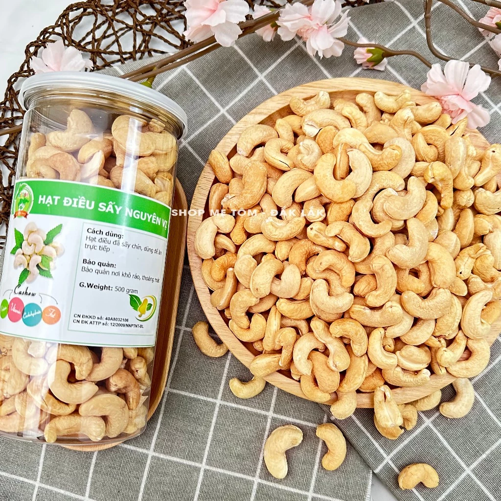 Hạt Điều Sấy Chín Nguyên Vị Không Muối - Ăn Liền, Làm Sữa Hạt Thơm Bùi