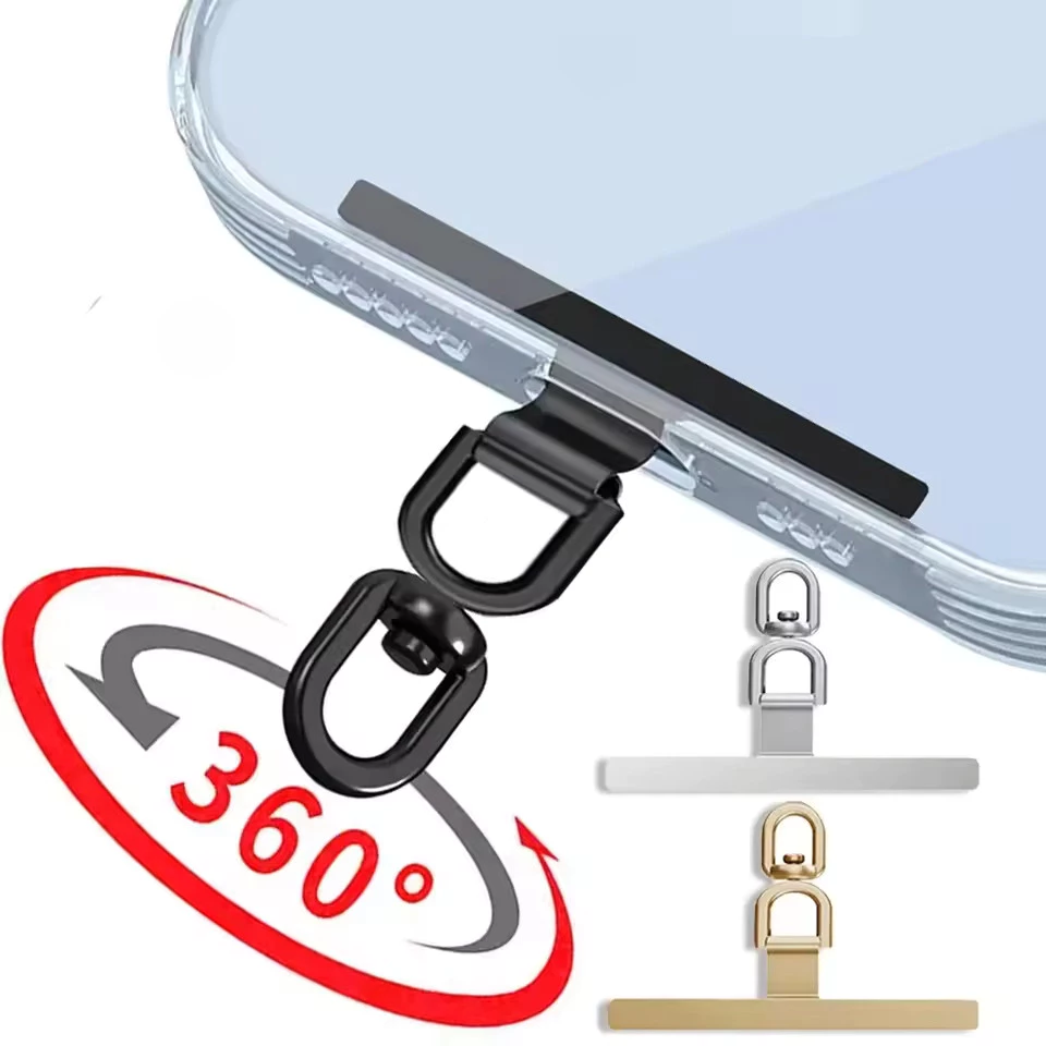 Kẹp Dây Đeo Điện Thoại 360° Kim Loại Mỏng Nhẹ, Chống Rơi Mất
