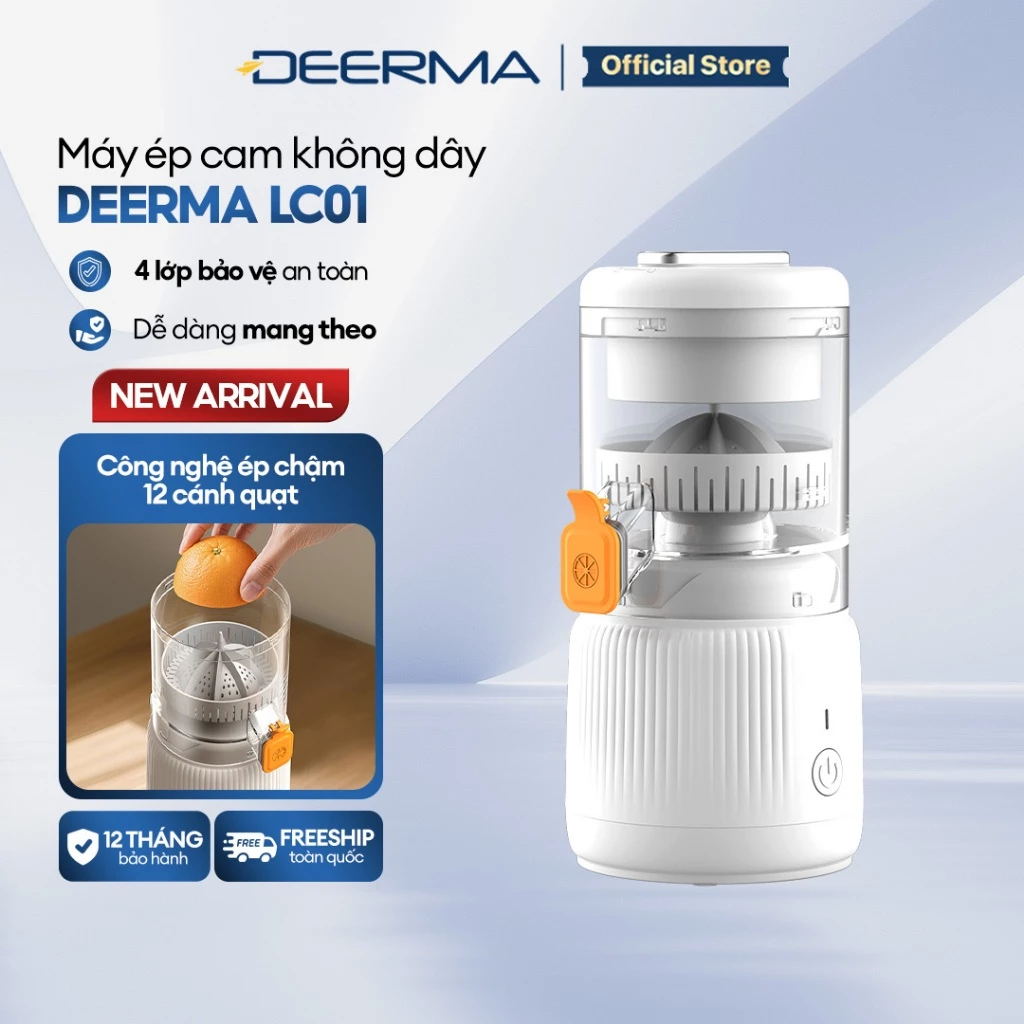 Máy Ép Cam Không Dây Deerma LC01 Sạc USB - Nhỏ Gọn, Ép Nhanh, Dễ Vệ Sinh