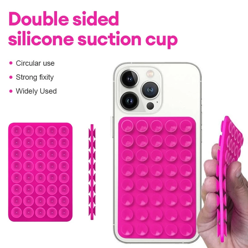Miếng hút silicon 2 mặt cho điện thoại, pin sạc dự phòng, hút siêu dính