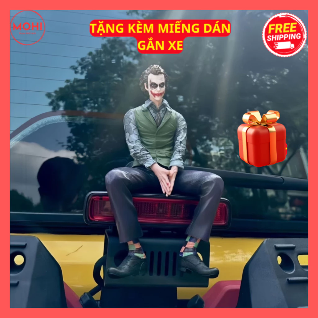 Mô Hình Joker Ngồi Ghế & Gắn Xe Cao Cấp 15-25cm - Tặng Miếng Gắn, Hộp Màu