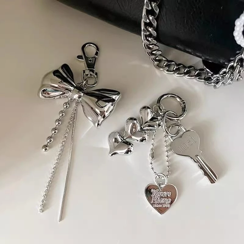 Móc Khóa Nơ Ngọc Trai Y2K Trang Trí Túi Xách, Balo - Quà Tặng Dễ Thương Cho Bé Gái
