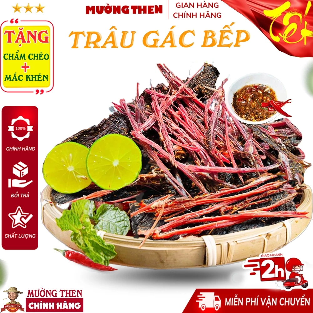 Thịt Trâu Gác Bếp Mường Then - Đặc Sản Tây Bắc Thơm Nức, Kèm Chẩm Chéo