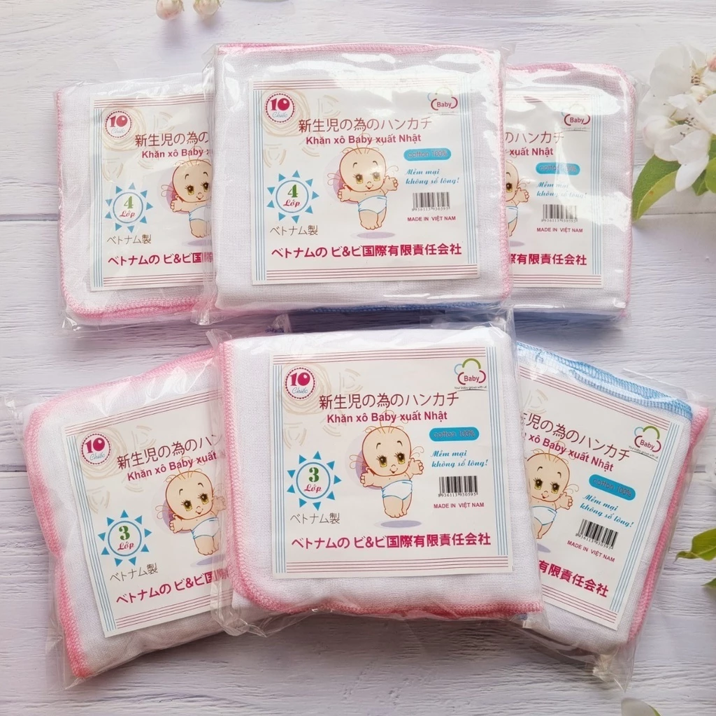 Khăn Sữa Xô Xuất Nhật 2-4 Lớp Siêu Mềm, Đa Năng Cho Bé Và Mẹ