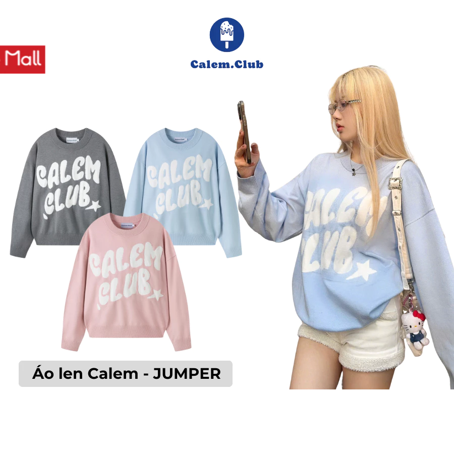 Áo Len Dệt Kim CALEM CLUB Form Rộng Unisex - Chất Premium, Mặc Siêu Êm