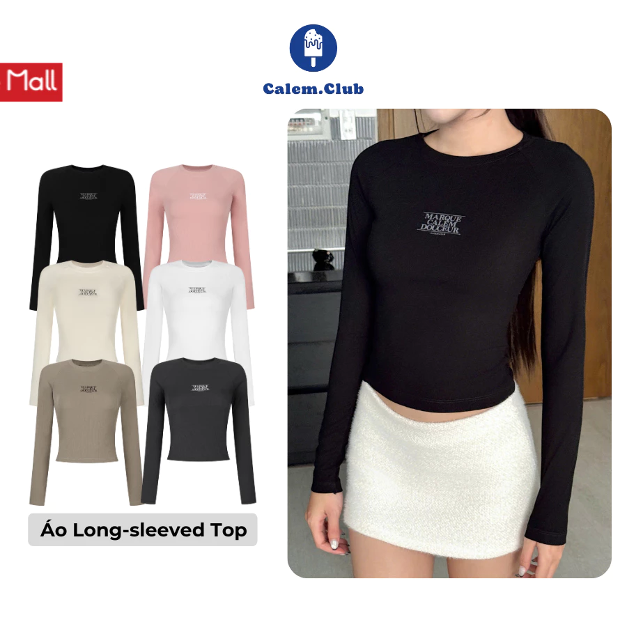 Áo Thun Dài Tay Nữ Calem.Club Form Ôm Body, Vải Thoáng Mát, Mix Đồ Đa Dạng