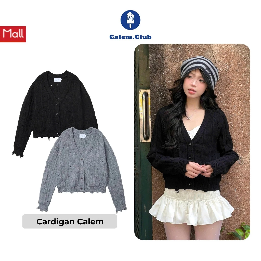 Cardigan Len Mịn BROKEN-KNIT Unisex - Áo Khoác Mùa Đông Ấm Áp, Form Chuẩn Calem.Club