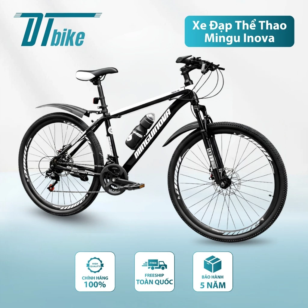 Xe Đạp Thể Thao Mingu Inova 26 Inch - Khung Carbon, Phanh Đĩa, 21 Tốc Độ, Tải 170kg