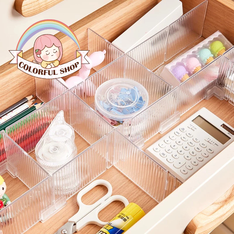 Bộ 4 Vách Ngăn Kéo Tự Do Chỉnh Kích Thước - Sắp Xếp Gọn Gàng Mọi Ngóc Ngách