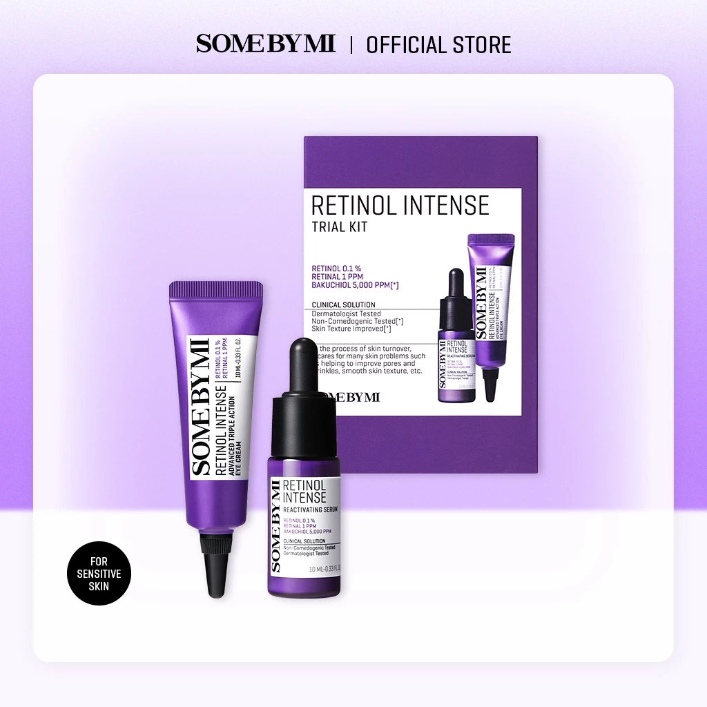 Bộ Mini Retinol Some By Mi Cho Người Mới: Serum & Kem Mắt Chống Lão Hóa Dịu Nhẹ
