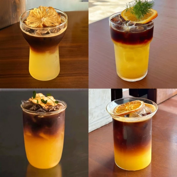 Cốc Thủy Tinh Borosilicate Chịu Nhiệt 450ml - Phong Cách Tối Giản, Đa Dụng Cho Cafe, Nước Ép