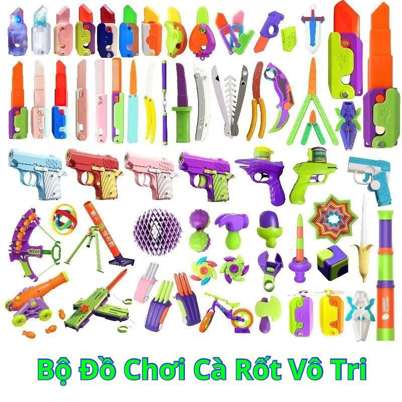Dao Cà Rốt Trọng Lực 3D M1911 - Đồ Chơi Giảm Stress, Quà Tặng Độc Đáo