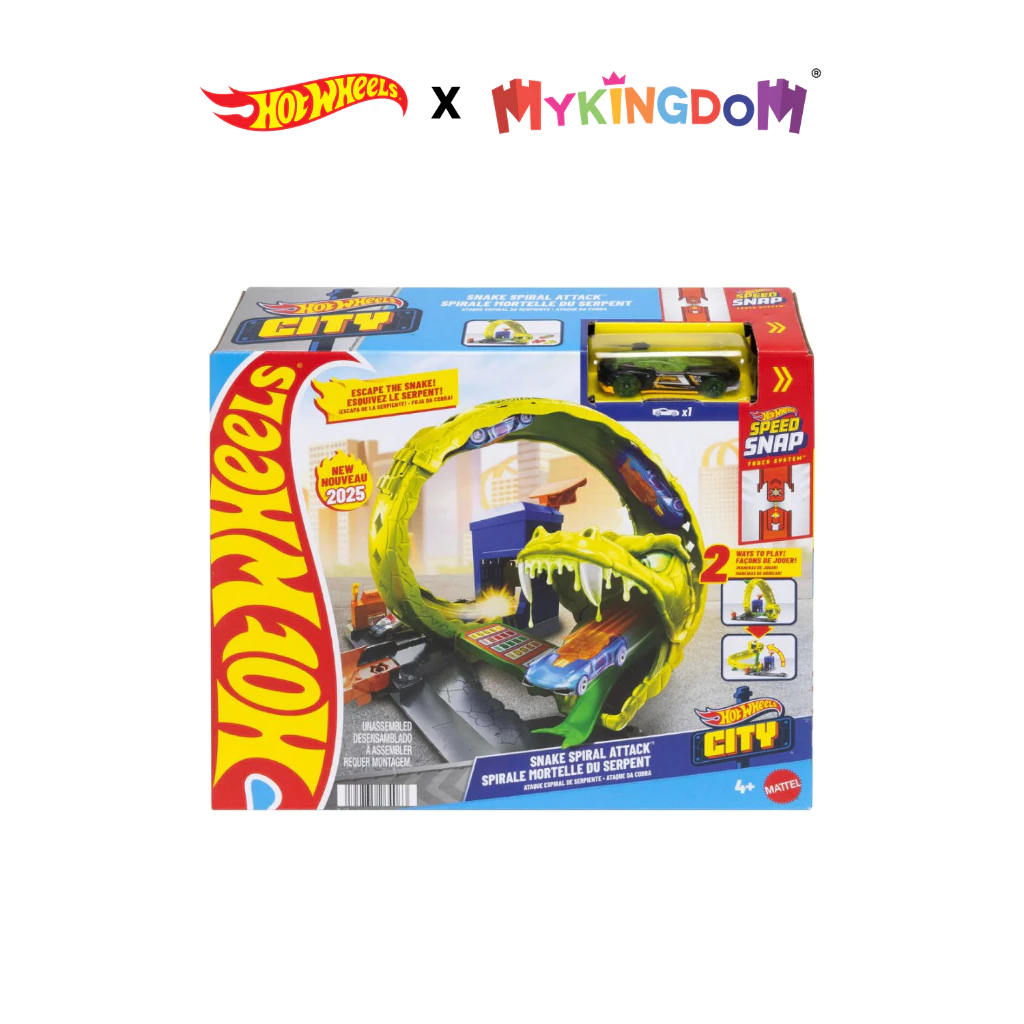 Đồ Chơi Trạm Xăng Mãng Xà Hot Wheels - Thử Thách Đua Xe Nghẹt Thở Cho Bé
