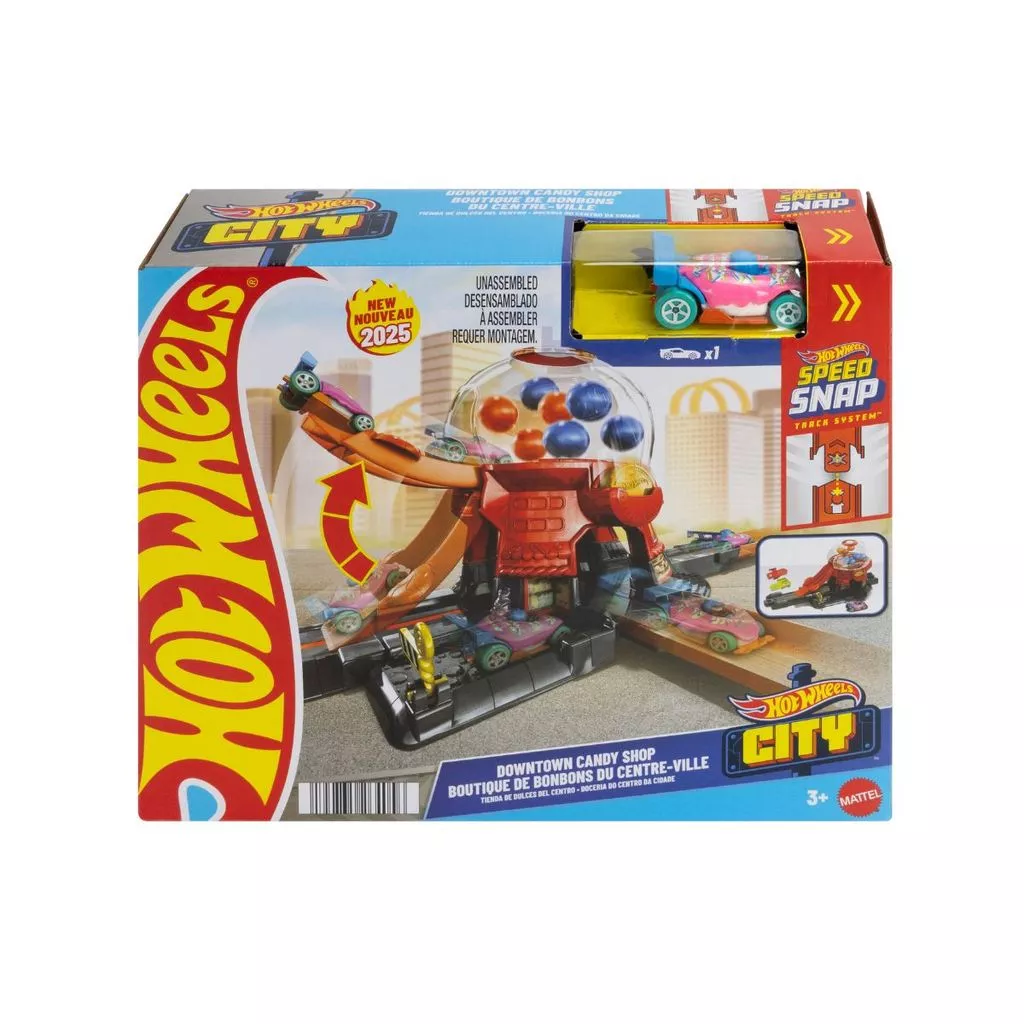 Đường Đua Hot Wheels Thành Phố Kẹo Ngọt - Mô Hình Xe Donut Độc Đáo