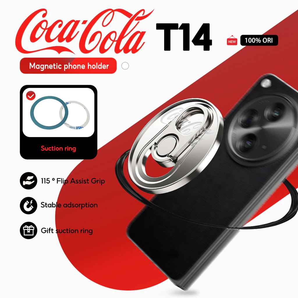 Giá đỡ điện thoại từ tính Coca-Cola T14 - Hút nam châm MagSafe, điều chỉnh linh hoạt