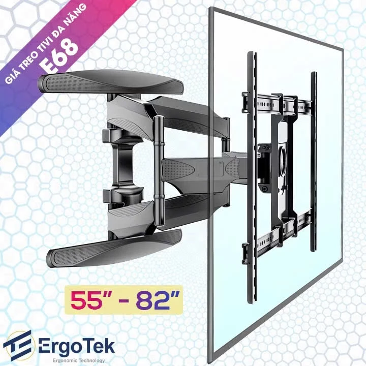 Giá Treo Tivi Xoay Đa Năng ErgoTek E68, E66, P6 - Xoay Trái Phải, Tải 68kg