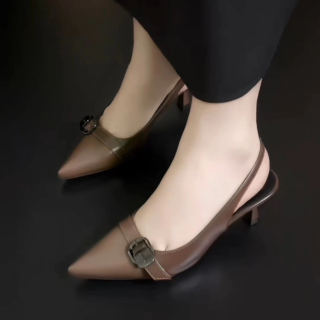 Giày Cao Gót Sandal Mũi Vuông 5cm 7cm - Form Chuẩn Êm Chân, Tôn Dáng Sang Trọng