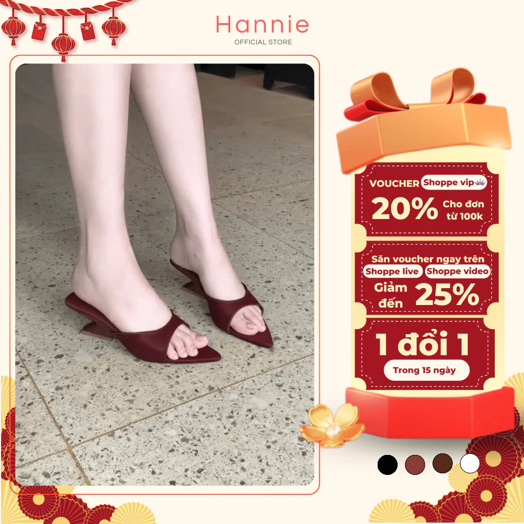 Giày Đế Xuồng 5cm Mũi Nhọn Lụa Satin Cao Cấp - Êm Chân, Chống Trơn - Hannie