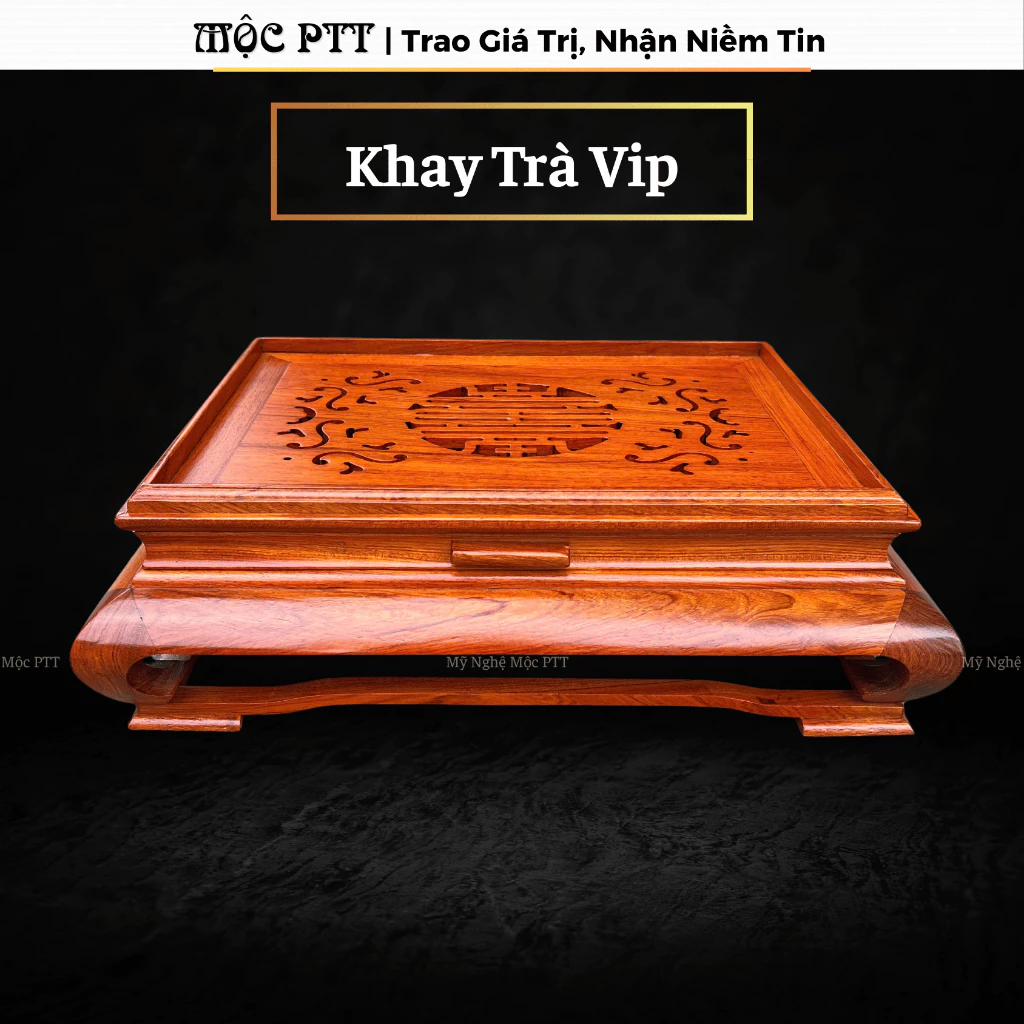 Khay Trà Gỗ Hương Đá & Gỗ Cẩm VIP - Tinh Tế, Sang Trọng Cho Phòng Khách