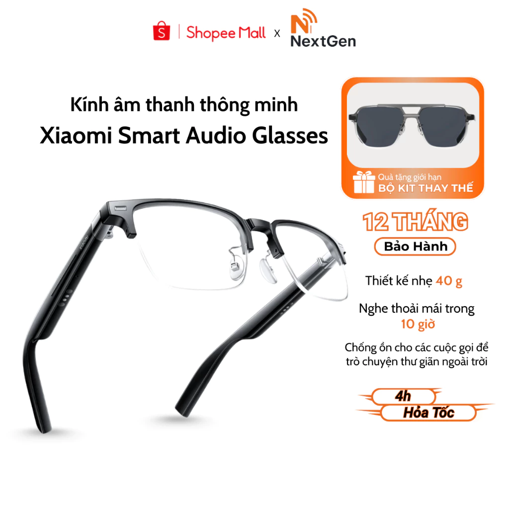 Kính Thông Minh Xiaomi Smart Audio Glasses - Nghe Nhạc, Nghe Gọi, Thời Trang