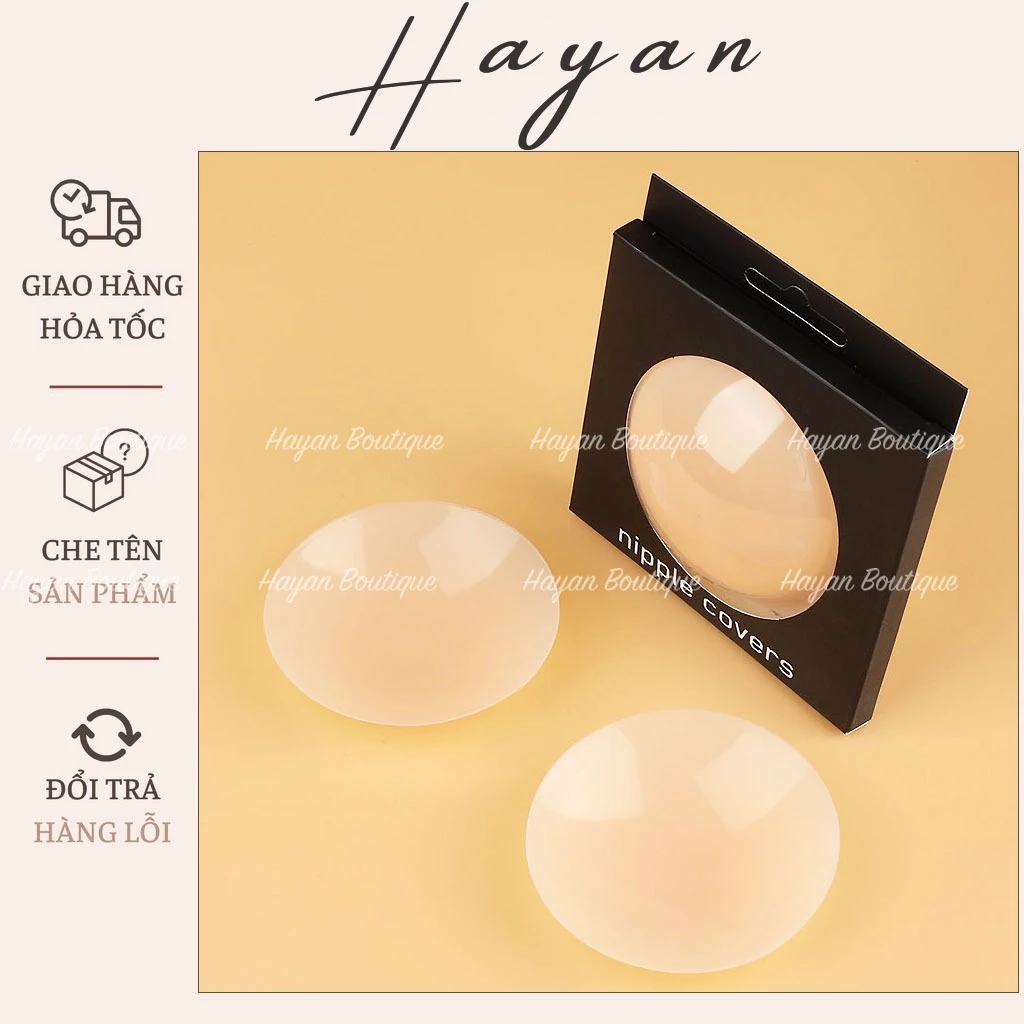 Miếng Dán Ngực Silicon Tự Dính Tàng Hình, Che Núm Tiện Lợi, Dùng Nhiều Lần