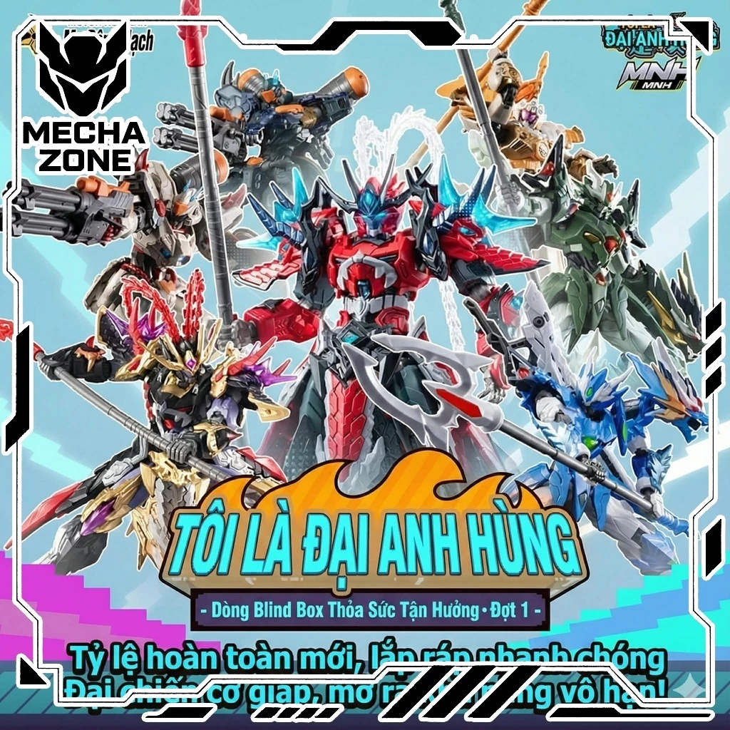 Mô Hình Blindbox Motor Nuclear I AM GREAT HERO 1/144 - Lắp Ráp Chi Tiết, Sưu Tầm Ngẫu Nhiên