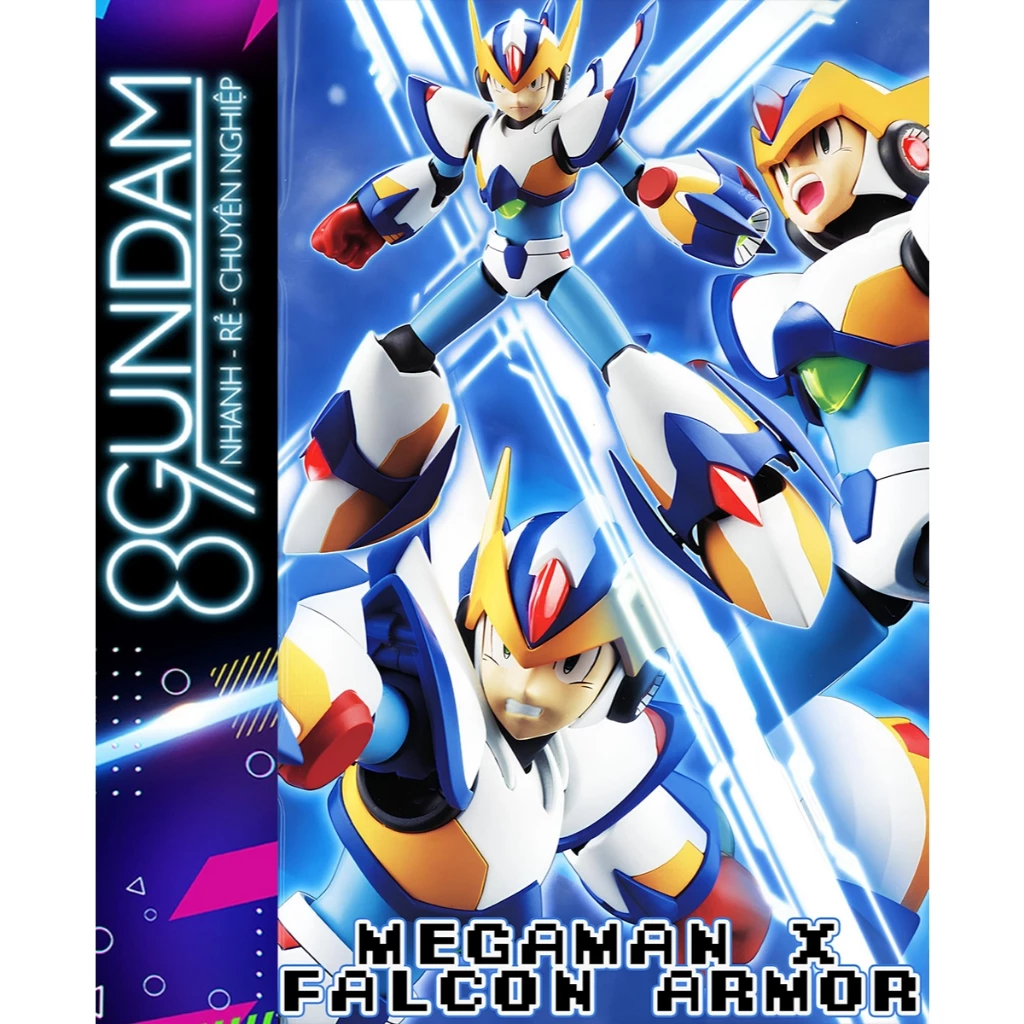 Mô Hình Lắp Ráp Mega Man X Falcon Armor 1/12 - Cao 15cm, Chi Tiết Sắc Nét