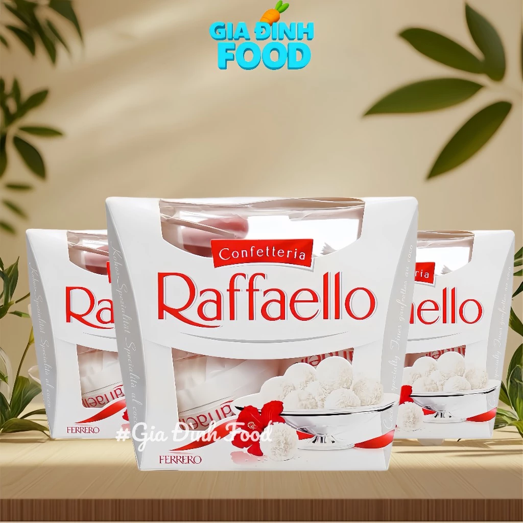 Raffaello Ferrero 150g - Socola Trắng Phủ Dừa, Nhân Kem & Hạnh Nhân Giòn