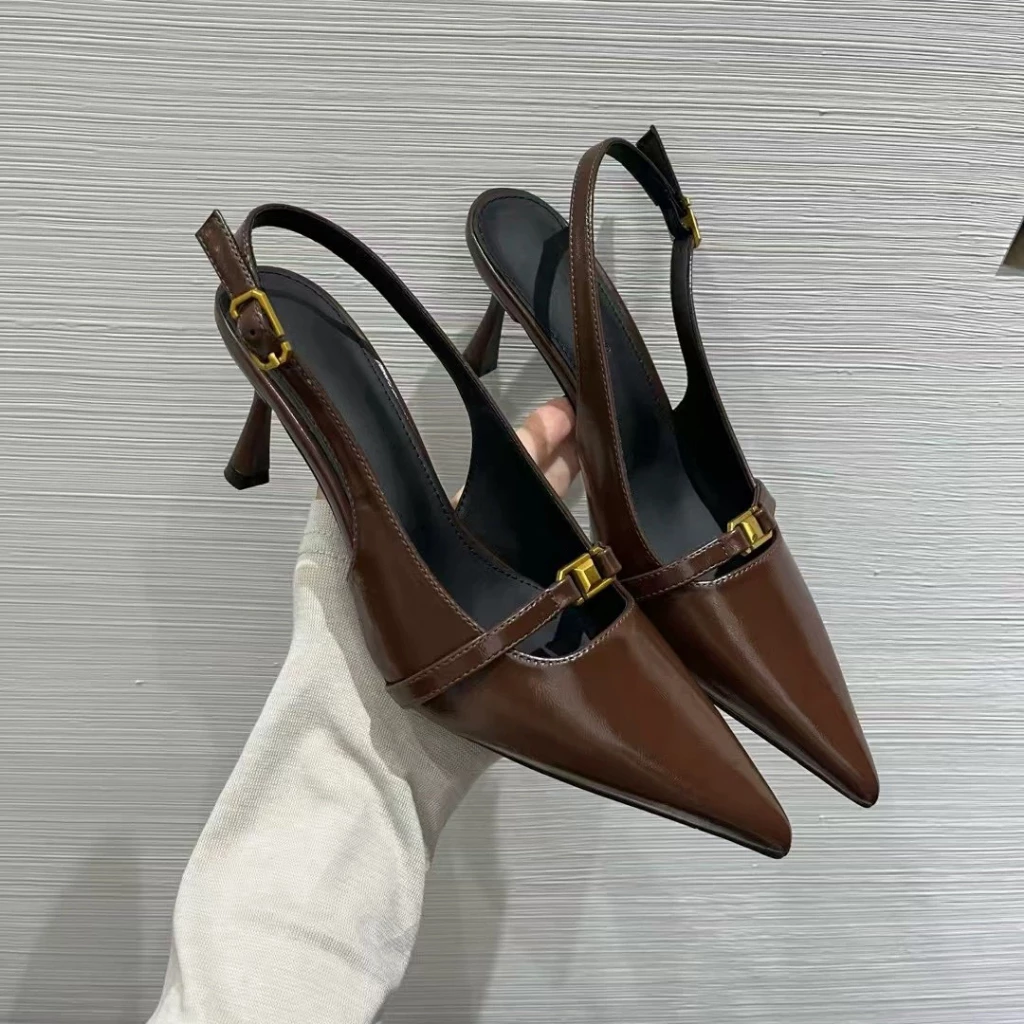 Sandal Cao Gót Mũi Vuông 5cm 7cm Form Chuẩn - Êm Chân, Tôn Dáng
