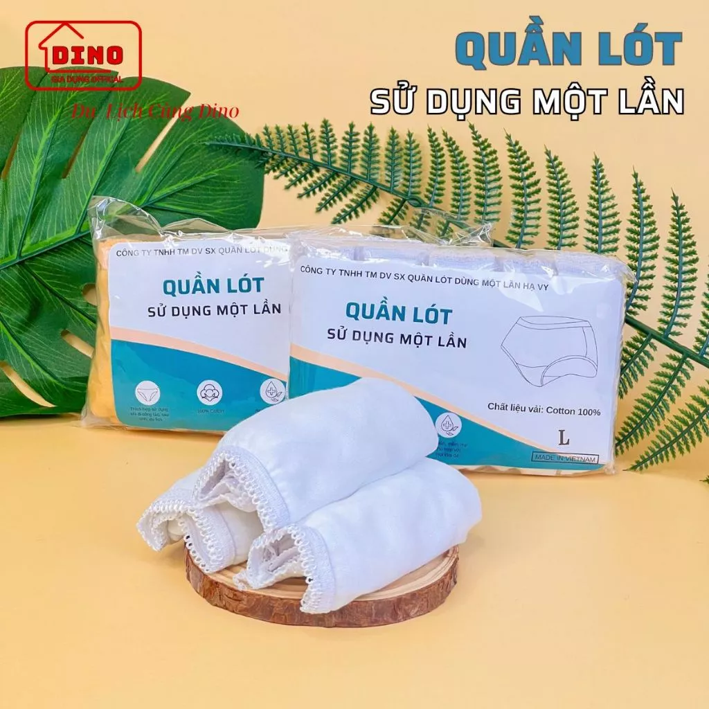 Set 5 Quần Lót Dùng Một Lần Cotton 100% Mềm Mại, Thoáng Mát Cho Mẹ Bầu Và Đi Du Lịch