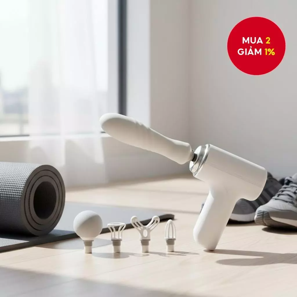 Súng Massage Cơ Sâu 6 Tốc Độ, Giảm Đau Cơ Vai Gáy Ngay Tức Thì
