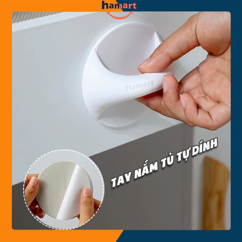 Tay Nắm Dán Tủ ABS Siêu Dính - Không Khoan Đục, Lắp 5 Phút, Dùng Mọi Ngăn Kéo