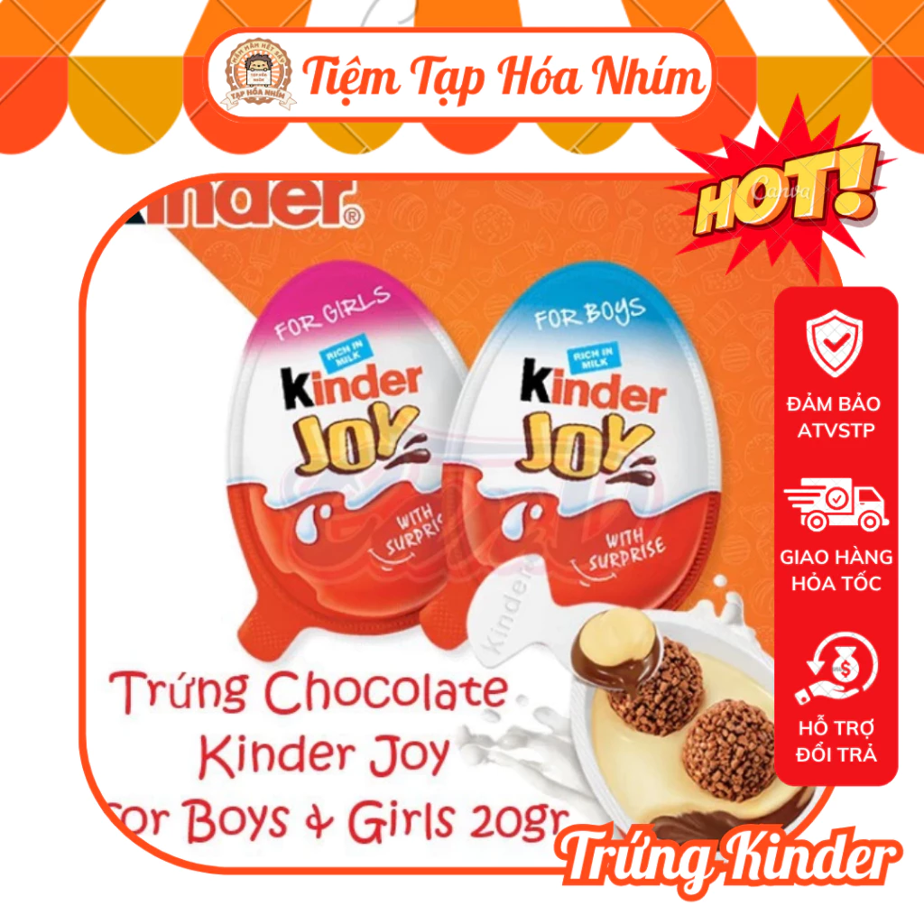 Trứng Socola Kinder Joy Ấn Độ Có Đồ Chơi Bên Trong - HSD 2026
