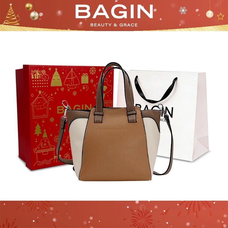 Túi Tote Bagin Màu Xen Kẽ Thời Thượng - Phụ Kiện Công Sở Thanh Lịch, Đa Năng