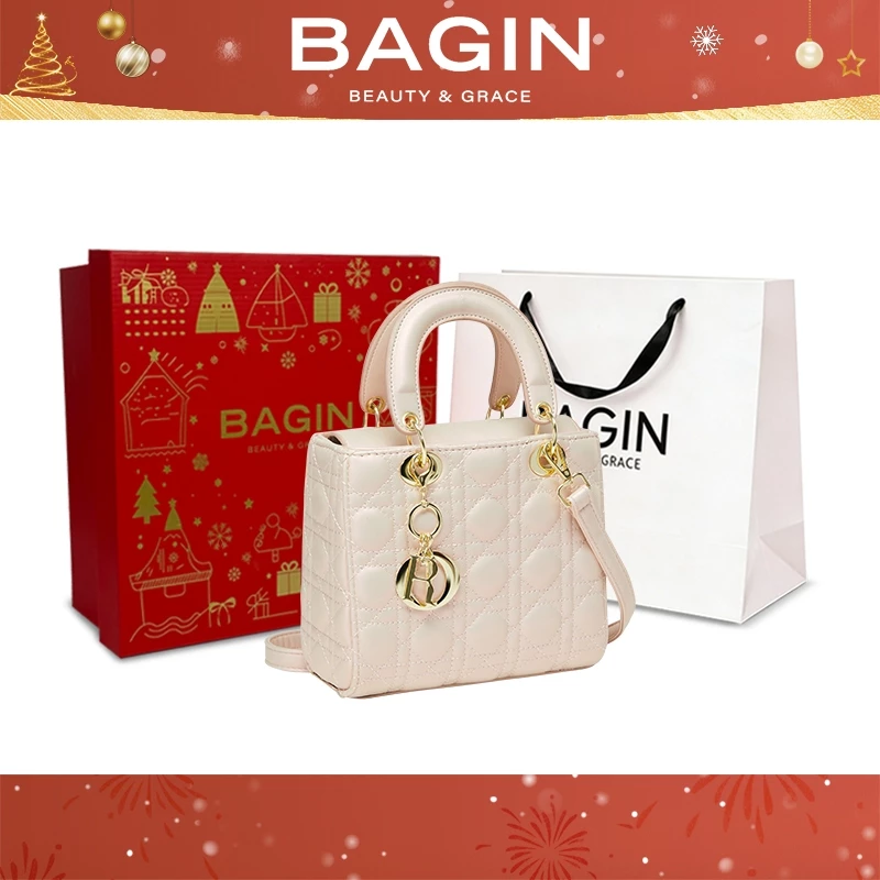 Túi Xách Nữ Da Cao Cấp BAGIN Lấp Lánh - Tặng Kèm Charm Dây Đeo Sang Trọng