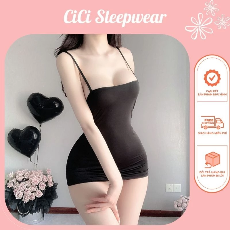 Váy Ngủ Body Thun 2 Dây Tôn Dáng Quyến Rũ - CICI SLEEPWEAR