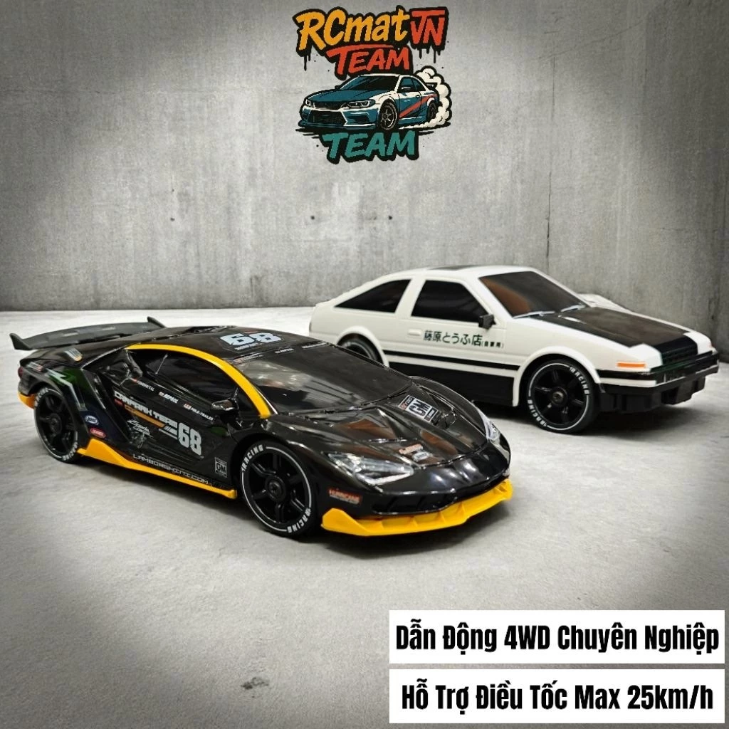 Xe Drift Lamborghini Điều Khiển Từ Xa 1:20 - Có Điều Tốc, Đèn LED, Vỏ Bền
