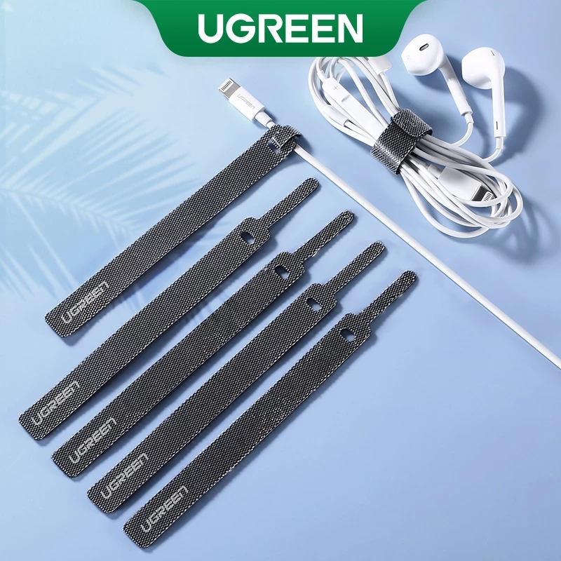 Bộ 10 Miếng Cố Định Dây Cáp Ugreen 14cm - Gọn Gàng Bàn Làm Việc