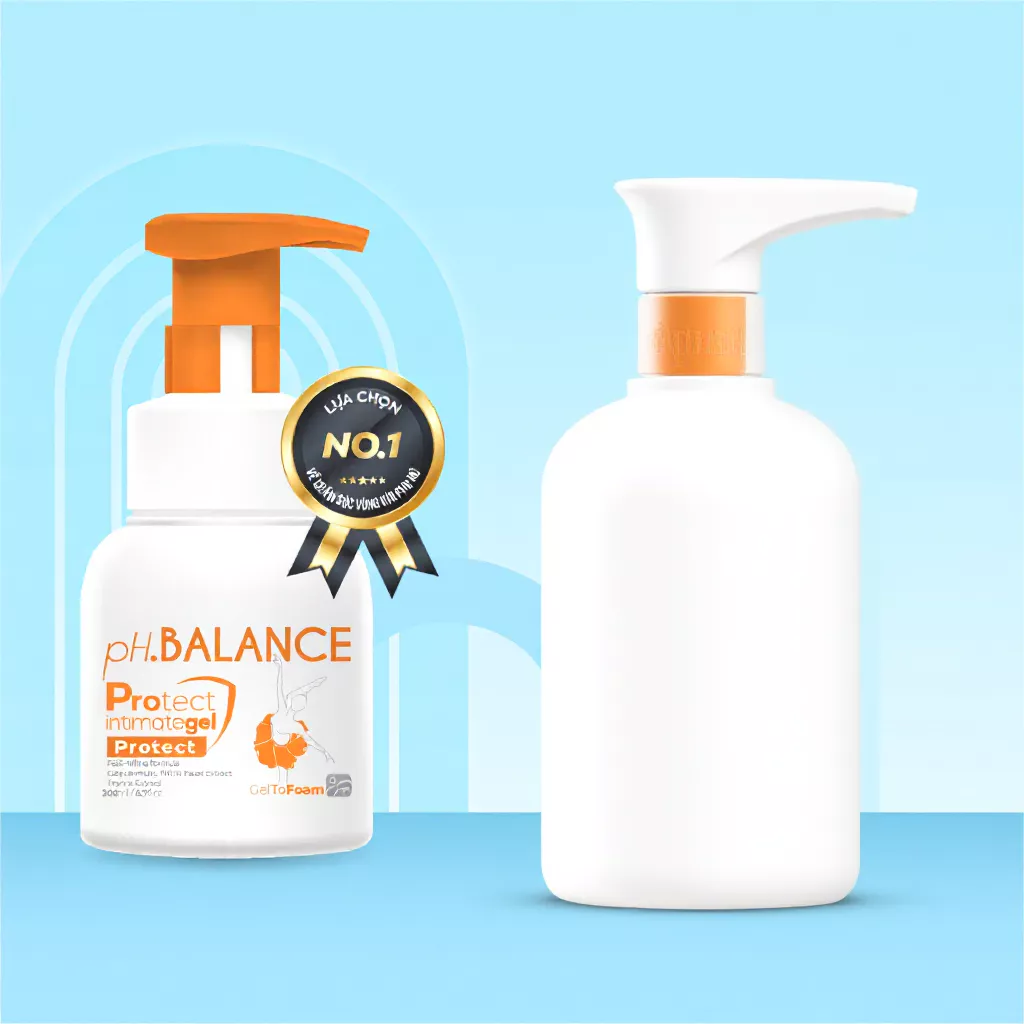 Bọt Vệ Sinh Nữ pH.BALANCE Protect 200ml - Cân Bằng pH, Khử Mùi Hôi, Dịu Nhẹ