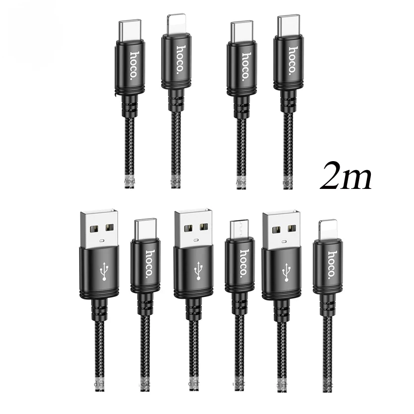 Cáp Sạc Nhanh Hoco X89 2M Đa Năng 60W - Sạc Laptop, Điện Thoại, Dây Bện Bền
